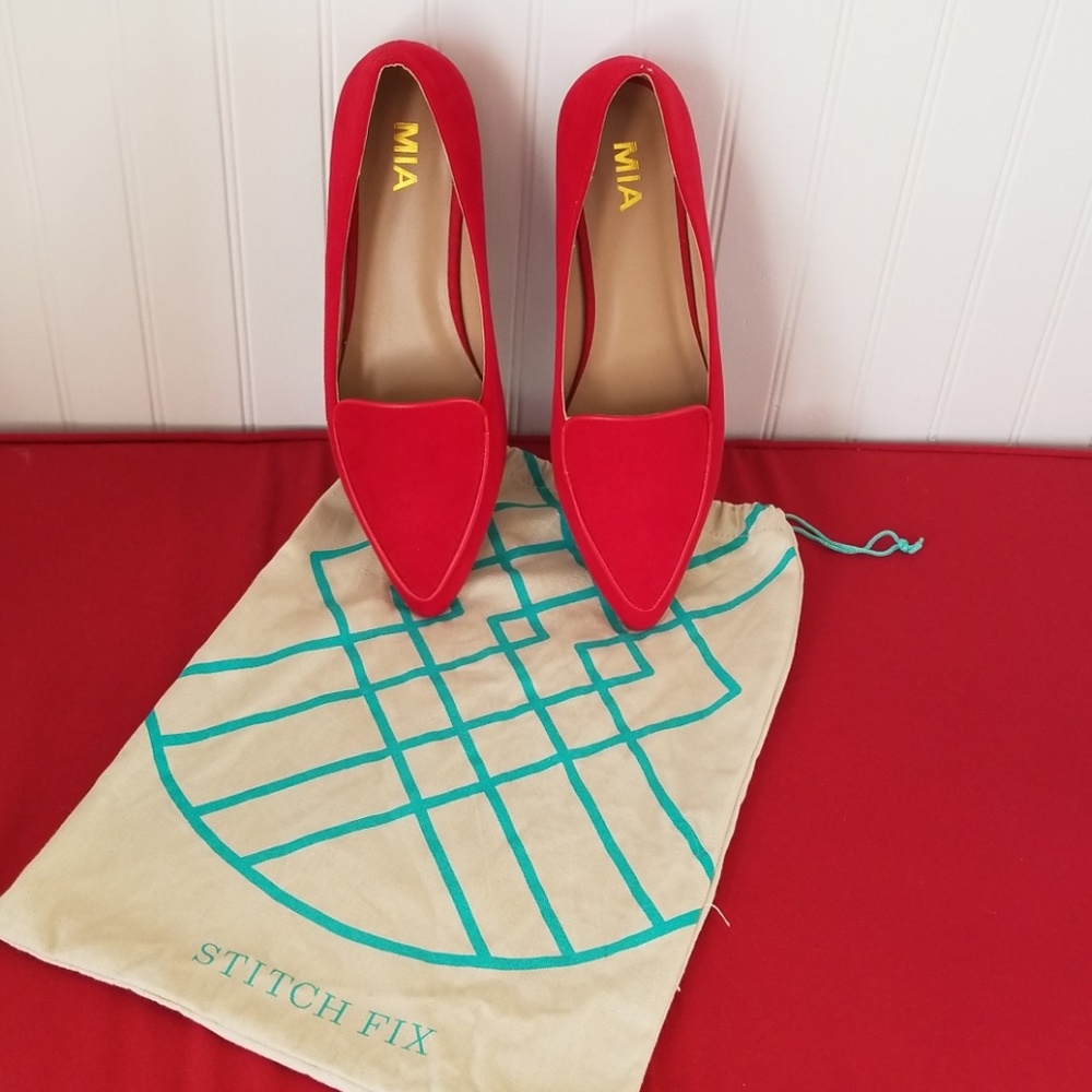 Red Suede Flats